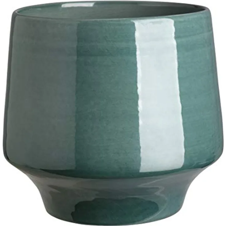 Dehner Übertopf ELSA, Ø 15.5 cm, Höhe 17.5 cm, Keramik, türkis