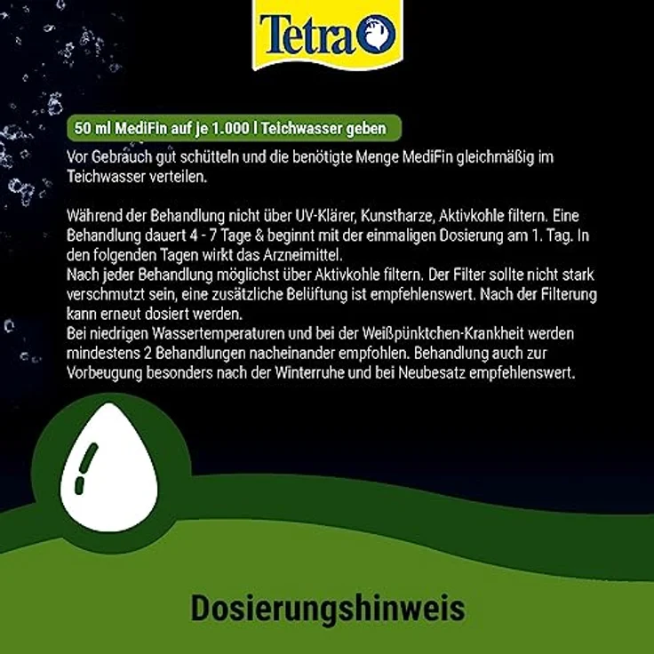 Tetra Pond MediFin (universell wirkendes Arzneimittel für alle Gartenteichfische, hilft effektiv und schnell gegen Hautparasiten und bakterielle Hautinfekte), 3 Liter Flasche – Bild 6