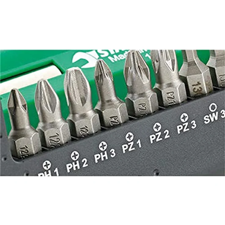 STAHLWILLE Bit Set 1203 l 11-tlg. Bitsatz, 1/4" Bithalter magnetisch l TORX, Innensechskant und Kreuzschlitz (PH, PZ) Bits l für Akkuschrauber und Schlagschrauber – Bild 2