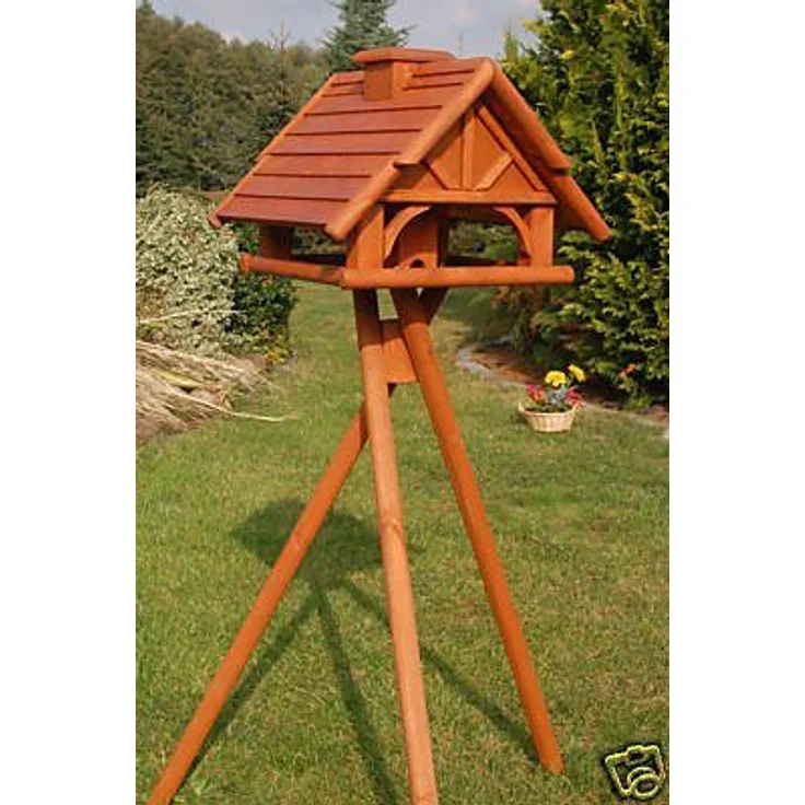 Deko-Shop-Hannusch stabiles Futterhaus/Vogelhaus, imprägniert+++ mit Ständer