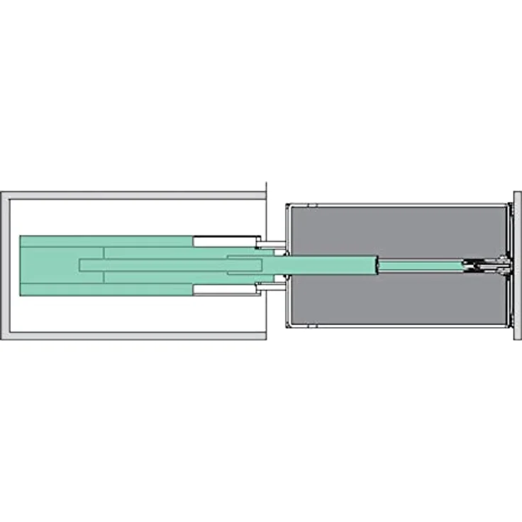 SOTECH VVS Vollauszugsbeschlag silbergrau matt 01 4235 - Ersatzteil für Kesseböhmer Apothekerauszug Dispensa (alte Ausführung!) – Bild 3
