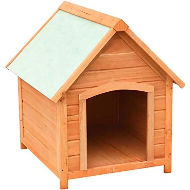 vidaXL Kiefer Tannenholz Massiv Hundehütte Dachluke Hundehaus Hunde Haus Hütte – Bild 3