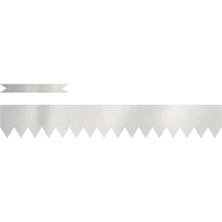 vidaXL Beetumrandung Edelstahl 100 x 0.5 x 15 cm Langlebig Gartenrand, Silbergebürstet – Bild 1