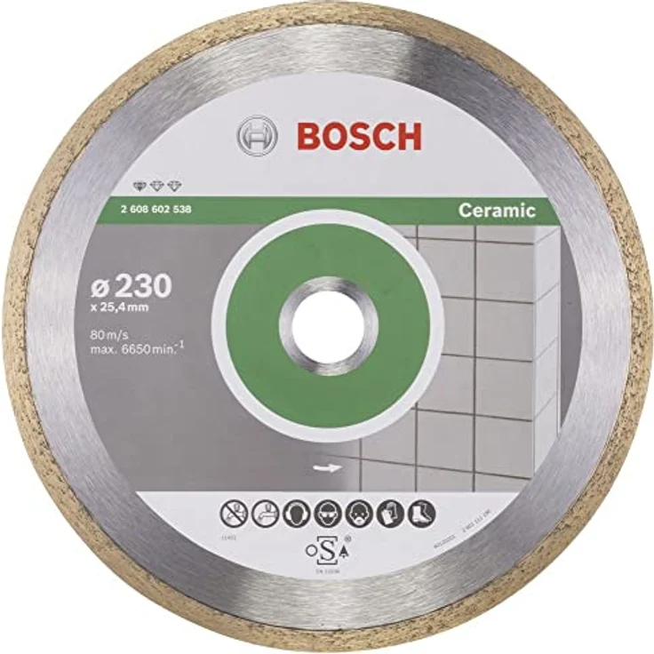 Bosch Professional Diamanttrennscheibe Standard für Ceramic, 230 x 25,40 x 1,6 x 7 mm, 2608602538 – Bild 4