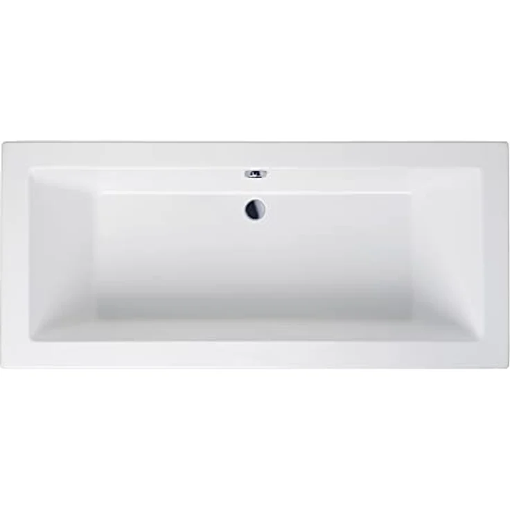 Aloni Acryl-Badewanne Ablauf Mitte Weiß 180 x 80 x 60 cm, Eck- oder Freimontage, Seitenverkleidung möglich – Bild 1