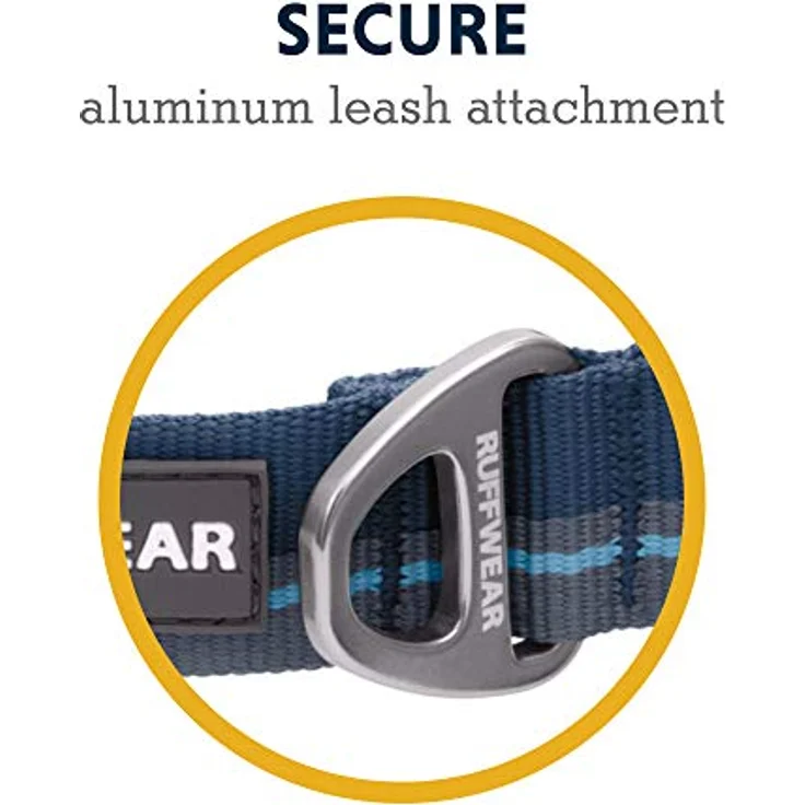 RUFFWEAR Flat Out Collar, Klassisches Hundehalsband für Große bis Sehr Große Hunderassen, Einstellbare Passform, Größe L (51-66 cm), Blue Horizon – Bild 5