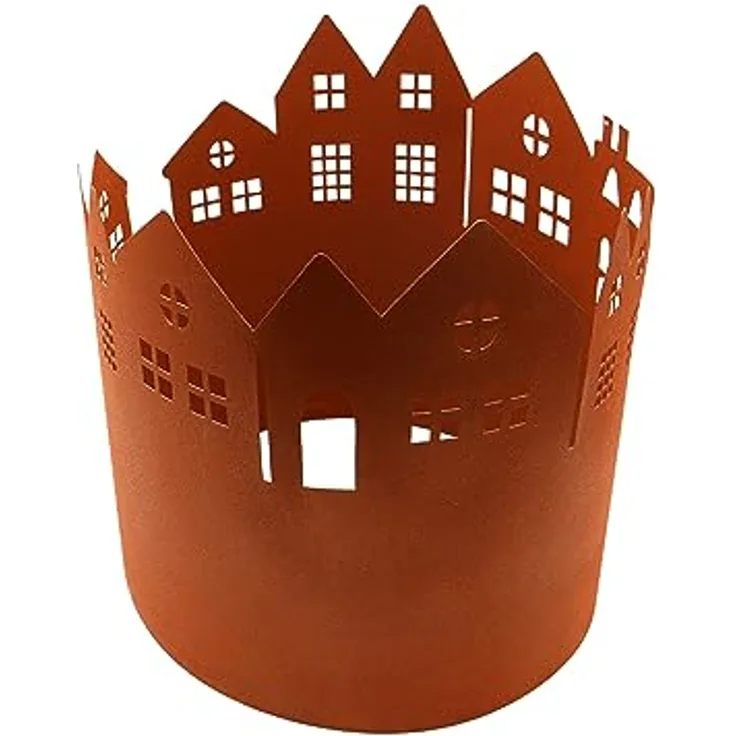 UNUS Garden Metall Rostoptik Häuser Beeteinfassung Rost rund 27,5cm ⌀ Länge 91cm