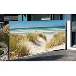 Seitenmarkise ausziehbar, 180 cm hoch, Seitenrollo mit Fotodruck (Auszug Links, Ostsee)