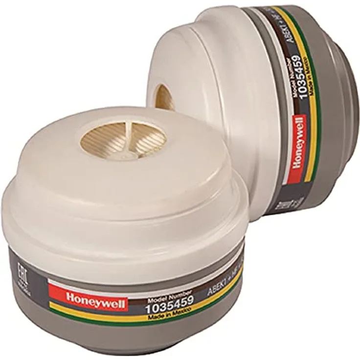 Honeywell North® 1035459PSS Twin ABEK1P3 Filter für HM500 Masken – Packung mit 2 Ersatz-Bajonett-Filtern