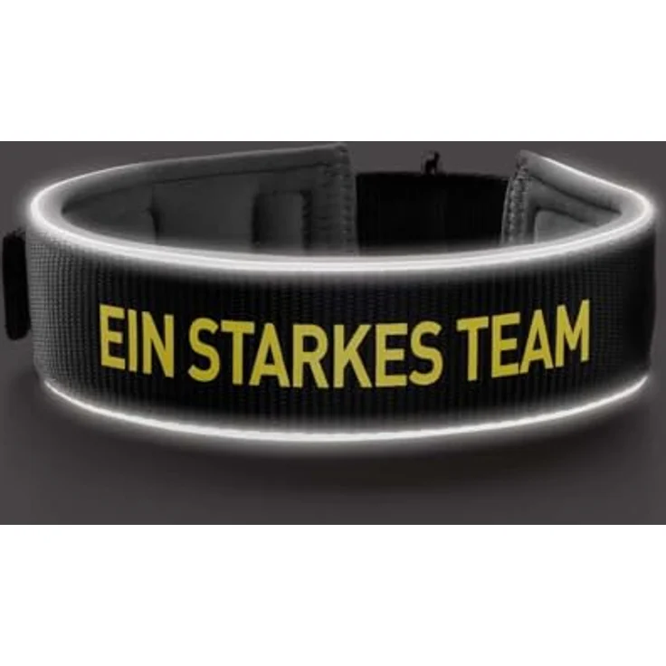 HUNTER NEOPREN REFLECT BVB Hundehalsband, reflektierend und gepolstert, 55 cm, schwarz/gelb – Bild 4