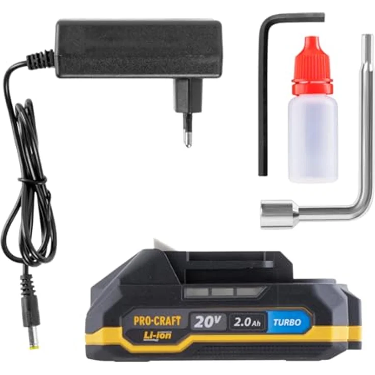 PRO CRAFT Akku-Astschere ES32Li, 20 V Brushless mit 1x 2,0 Ah Akku, Ladegerät und Koffer, max. Schnittdurchmesser 35 mm, ergonomisches Design, SK5-Stahlklingen – Bild 8