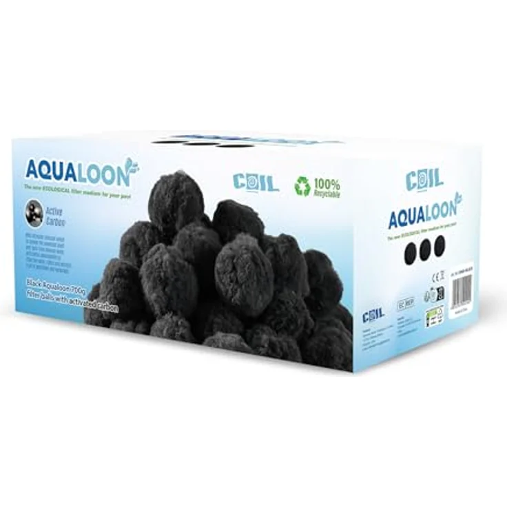 COIL Aqualoon Filterbälle, effektiv für Sandfilteranlagen, Schwarz, 700 g, Ersatz für 25 kg Quarzsand – Bild 3