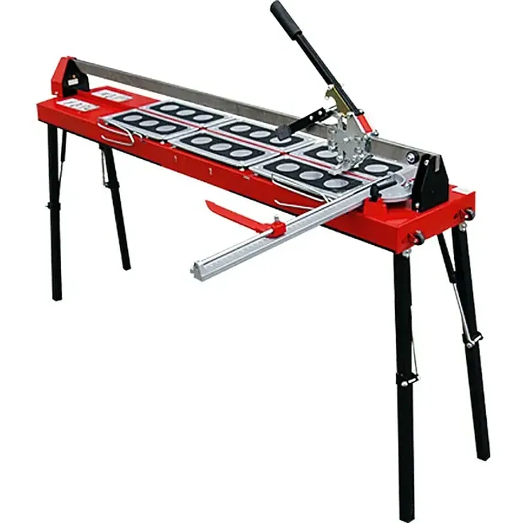 Heka Fliesenschneider GIGACUT, 1.350 mm max. Schnittlänge, 20 mm max. Fliesenstärke, mit Laser, inkl. ausklappbaren Füßen und Rollen