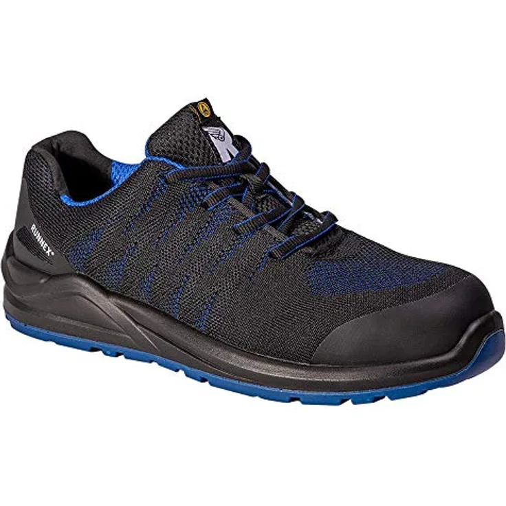BIG Arbeitsschutz RUNNEX® S1P-ESD-Sicherheitshalbschuhe SportStar, modisch mit Stahl-Zehenschutzkappe und PU-Laufsohle, Größe 36-48