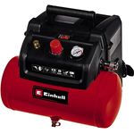 Einhell Kompressor TC-AC 190/6/8 (1,2 kW, max. 8 bar, 190 L/min Ansaugleistung, 6 Liter Tank, ölfreie Pumpe, Manometer, Schnellkupplung)