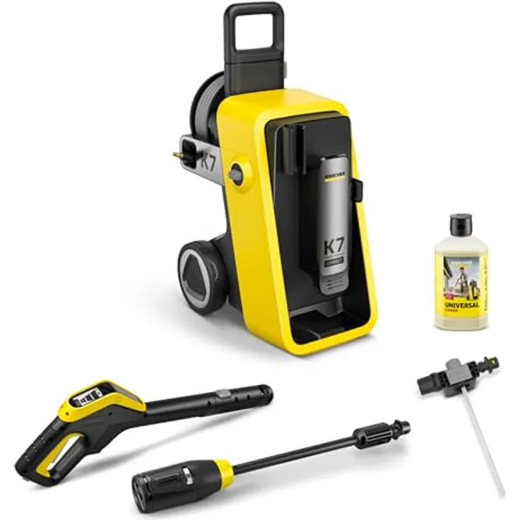 Kärcher Home & Garden K 7 Comfort Premium Connect Hochdruckreiniger, 180 bar, wassergekühlter Motor, mit LCD-Pistole und Bluetooth-Verbindung