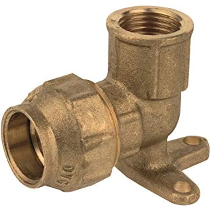 Kirchhoff Wandscheibe aus Messing für HDPE Rohr, 25 mm x 3/4"IG, DVGW geprüft, Trinkwasserqualität, Made in EU