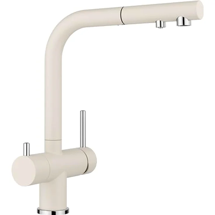 Blanco FONTAS-S II Filter Hochdruck Küchenarmatur, softweiß, 3-in-1 mit Schlauchbrause für gefiltertes und ungefiltertes Wasser – Bild 1