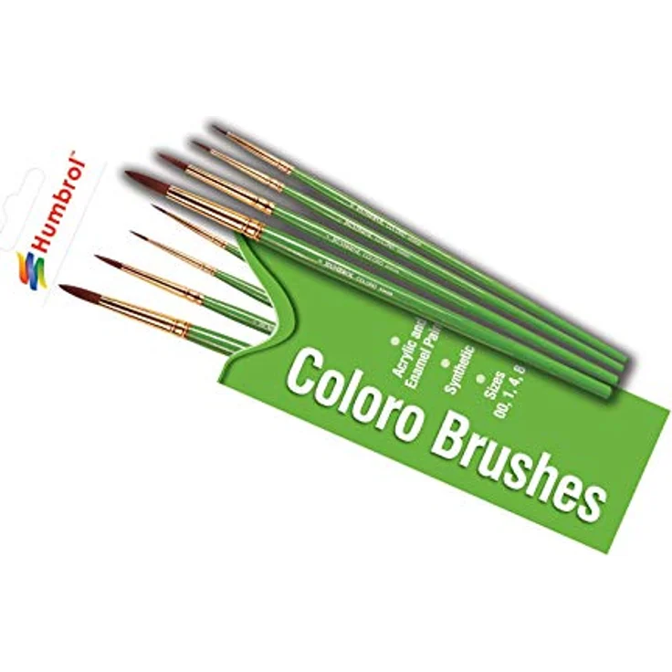 Humbrol AG4050 Coloro Pinsel-Set Größen 00, 1, 4 u. 8 1524050 – Bild 2