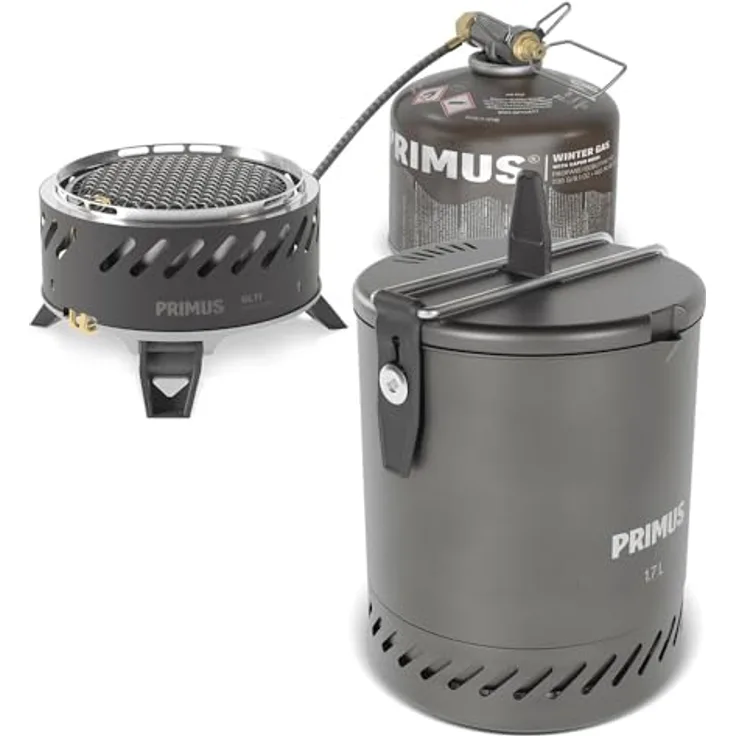 Primus Ulti Stove System, Gaskocher für Trekking und Expeditionen, windresistent und platzsparend