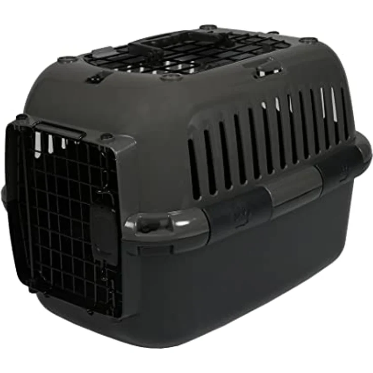 Europet-Bernina Tiertransportbox Transportkäfig Adventurer 50 dunkelgrau für Katzen – Bild 1