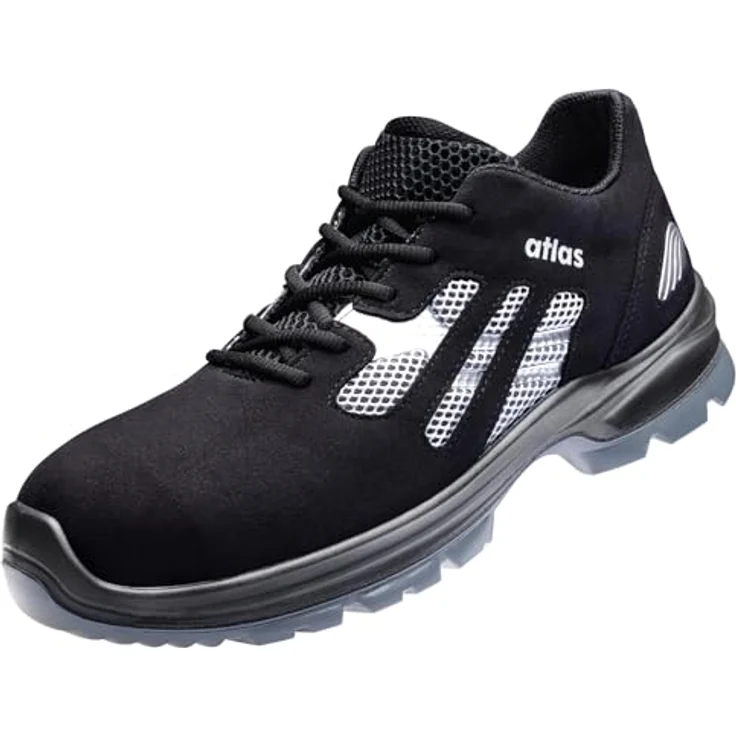 Atlas Flash 2000 ESD Sicherheitshalbschuh, Weite 12, Größe 44, schwarz/grau, EN ISO 20345 S1 SRC, alu-tec Aluminiumkappe – Bild 2