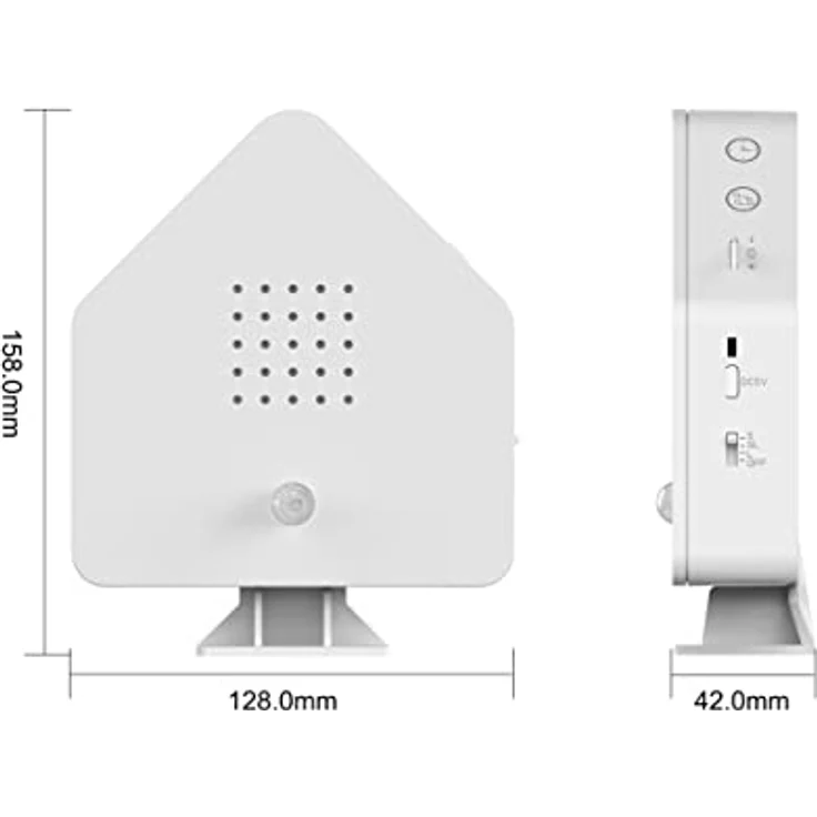 Northpoint Natur Soundbox, Bewegungsmelder mit 9 Vogelgeräuschen und Licht, wiederaufladbar, weißes Häuschen – Bild 2