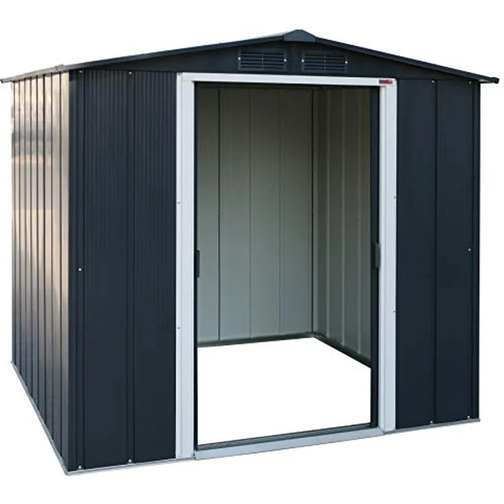 Duramax Metall Gartenhaus 202x174 Geräteschuppen Garten Gerätehaus Schiebetüren, H. 181 x B. 202 x T. 174 cm, Metall – Bild 7