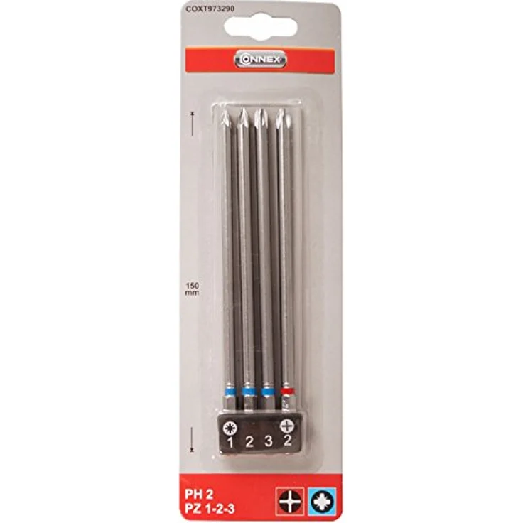 Connex COXT973290 Bitsatz, 4-teilig, 150 mm, PH-PZ – Bild 3