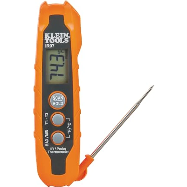 Klein Tools IR07 Digitales Thermometer, digital, Infrarot-Infrarot-Messgerät und Sonde, Taschenformat – Bild 2