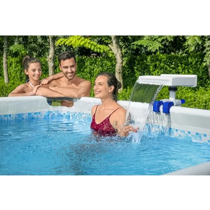Bestway LED-Wasserfall für Stahlrahmenpools, mit 8 Beleuchtungsmodi, IP67 wasserdicht, Betrieb mit 3 AA-Batterien, automatischer Abschaltfunktion – Bild 6