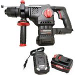 PARKSIDE PERFORMANCE® Akku-Bohrhammer 20V Akku Kombihammer PKHAP 2058 A1 im Transportkoffer, 20 V, max. 760 U/min, Brushless Motor, Smart-Akkus X20V PAPS, SDS-Plus-System, LED-Arbeitsleuchte, 360° drehbarer Zusatzhandgriff, in Kunststoff/Stahl/Polyester, mit 8Ah Smart Akku, 360 W Wh, Bluetooth-Monitoring, Cell Balancing, inkl. Ladegerät, schwarz