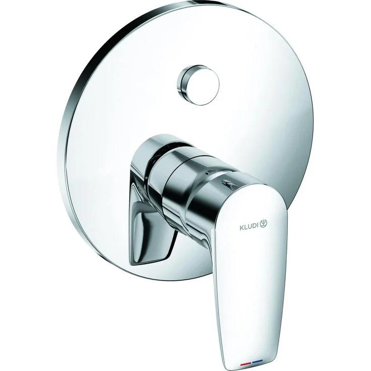 Kludi UP-Wafü- und Brause-EHM PURE&SOLID Push, Badarmatur mit keramischer Kartusche, chrom, automatischer Umsteller Dusche-Badewanne