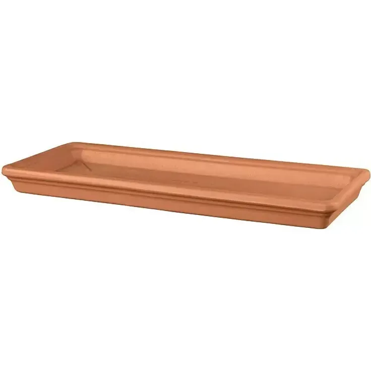 Deroma Kasten-Untersetzer Cotto, Terracotta, 42,5 x 21 x 3,1 cm, zur Auffangen von Gießwasser