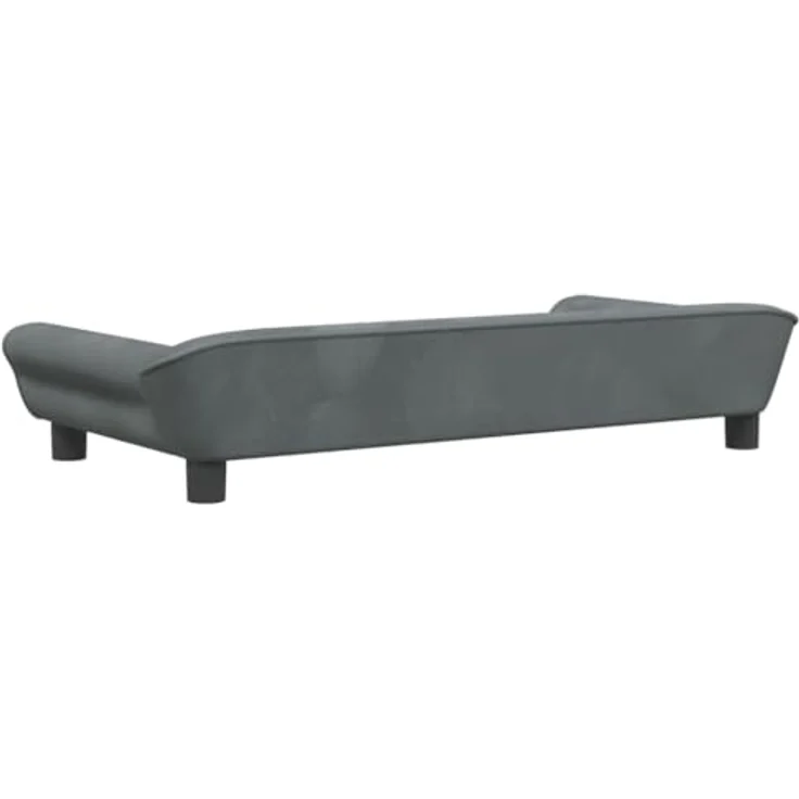 vidaXL Hundebett Dunkelgrau 100x50x21 cm Samt – Bild 5