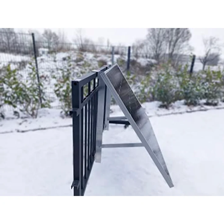 Technaxx BALCONY POWER, Solarmasthalterung aus Aluminium, freistehend und wandmontiert, grau, 1050 mm x 60 mm – Bild 5