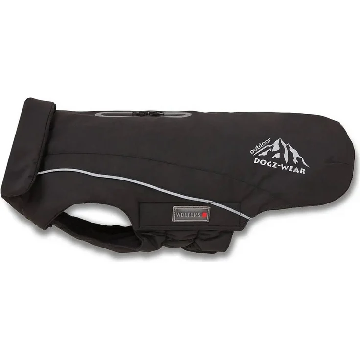Wolters Hundemantel Skijacke Dogz Wear schwarz, atmungsaktiv, windabweisend, wasserdicht bis 10.000 mm, reflektierend – Bild 1