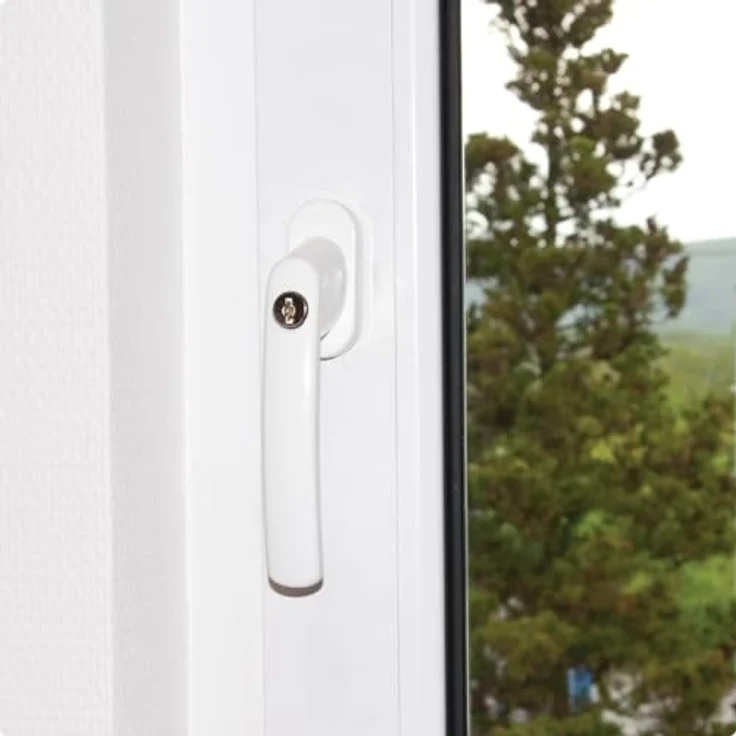 ABUS FG200 AB208-5er Set, Abschließbare Fenstergriffe mit Druckzylinder, gleichschließend, Sicherheitslevel 3, Weiß, für Kunststoff-, Aluminium- und Holzoberflächen – Bild 5