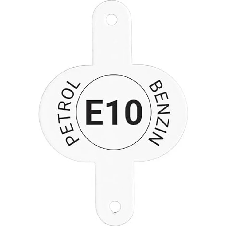 BW Benzinkanister Clip für Kraftstoffkennzeichnung, Metall für 5L, 10L und 20L Kanister, mit Kennzeichnung Benzin E10, Weiß, Made in Europe – Bild 5