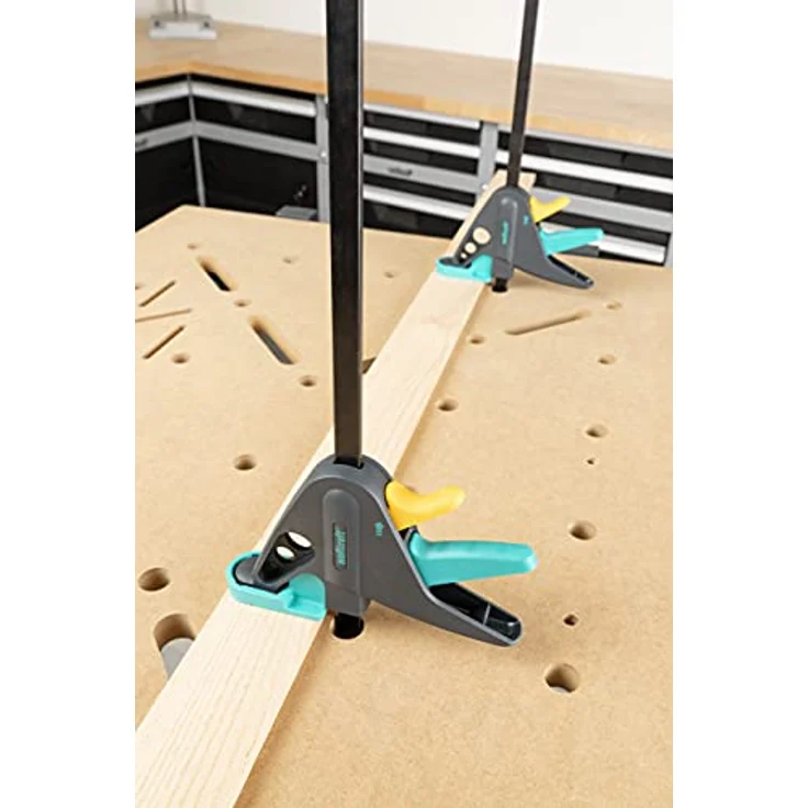 wolfcraft EHZ 65-300 mm Einhandzwinge PRO 3457000 | Kraftvolle Zwinge für professionelle Arbeiten zum Spannen von Werkstücken mit nur einer Hand | Spannkraft: 90 kg - Spannweite: 300 mm – Bild 3