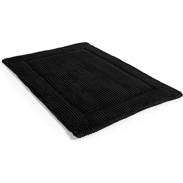 Wallace & Jones | Liegematte Cardi, Liegekissen für Hunde - schwarz | XXL | ca. 130 x 90 cm