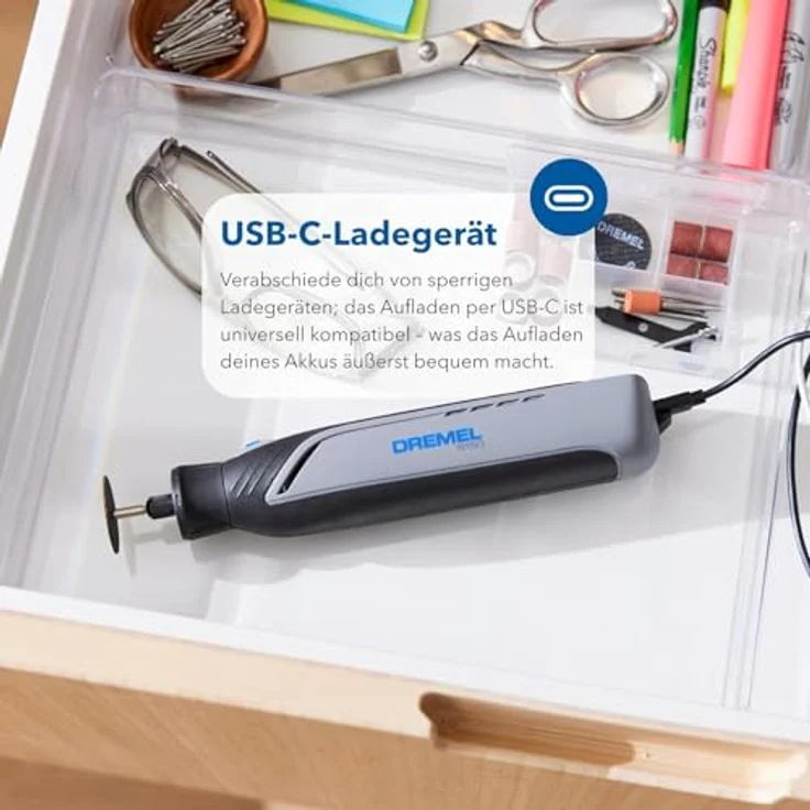 Dremel F0138150JA Akku-Multifunktionswerkzeug 7,2 V, kompakt und bürstenlos mit 20 Zubehörteilen und USB-C-Ladekabel – Bild 4