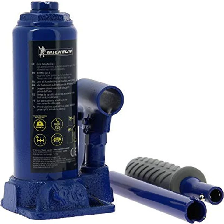 Michelin Flaschenheber 3T, Wagenheber mit Hubhöhe von 195 mm bis 385 mm, Komfortgriff und Gummisohle – Bild 2