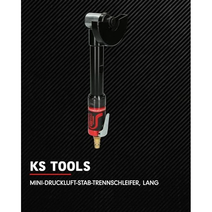 Ks Tools 1/4 SlimPOWER Mini-Druckluft-Stab-Trennschleifer, lang, vibrationsgedämpft, stufenlose Geschwindigkeitsregulierung, max. Betriebsdruck 6,3 bar – Bild 2