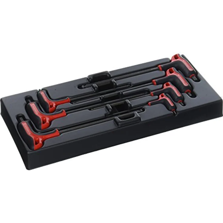 Facom Sechskantschlüssel-Set, metrisch (3-8 mm), ergonomischer Griff mit Weichstoffeinlagen, korrosionsbeständiger Stahl, gebründet, Made in France – Bild 1