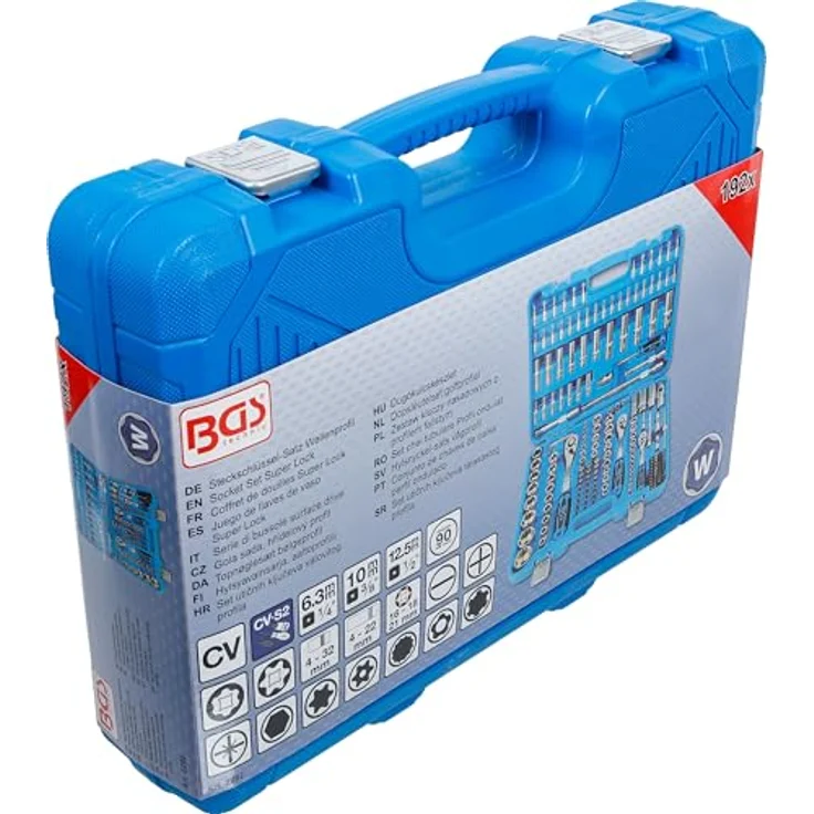 BGS technic Bohrer- und Bitset 2292, umfangreiches Set mit 72-Zähne Umschaltknarren und verschiedenen Steckschlüssel-Einsätzen für vielseitige Anwendungen – Bild 9