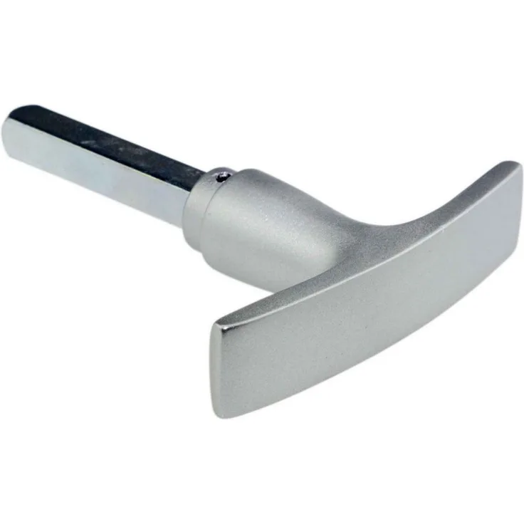 ASSA ABLOY Garagentorgriff Aluminium F1, 9 mm Vierkant, 60 mm Stiftlänge, Silber, 1-tlg. Ersatzgriff