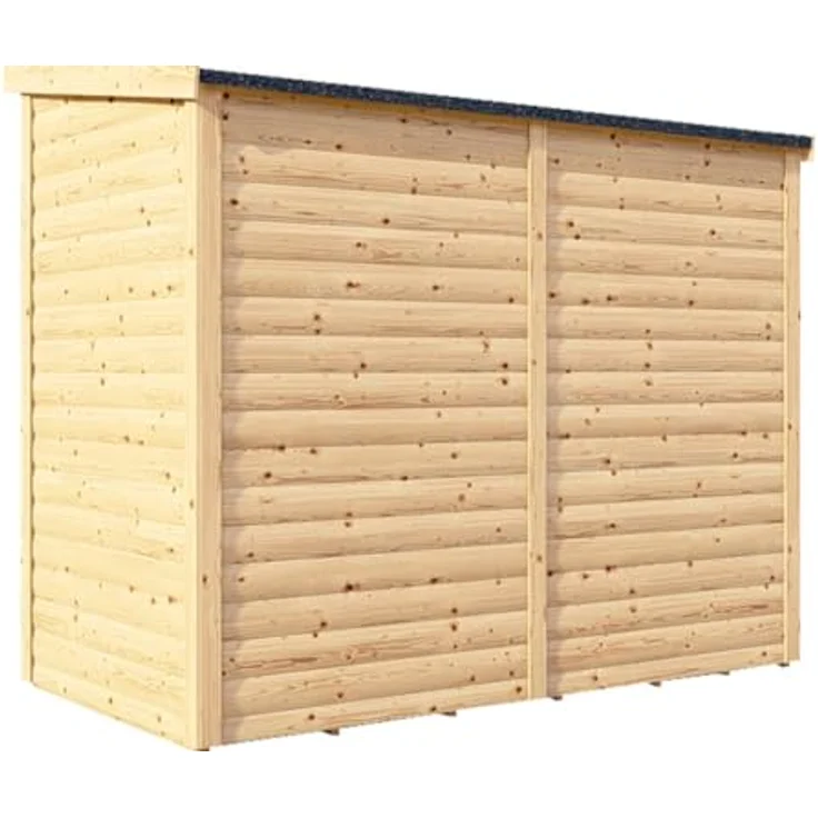 BERTILO Gartenhaus Alster 2, BxT: 252x137 cm, Elementbauweise, Pultdach, naturbelassen – Bild 4