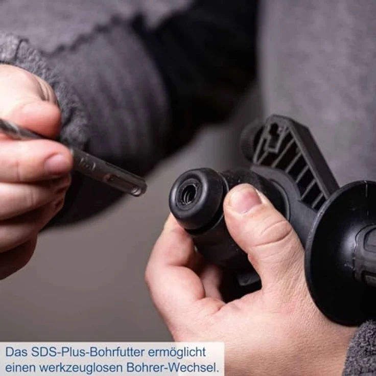 Scheppach Akku-Bohrhammer BC-RHD230-X | 2,2 J | 5500bpm | 20V | Brushless Motor | LED | inkl. zusätzlichem Griff & Tiefenanschlag aus Metall – Bild 8
