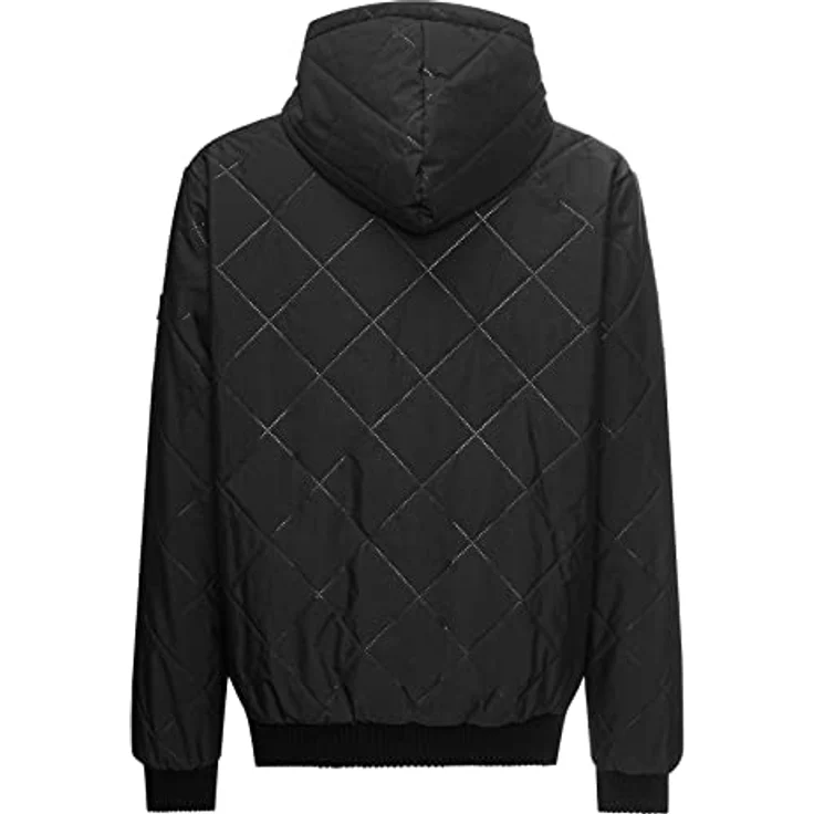 PUMA Workwear Winterjacke ESSENTIALS mit Kapuze und Steppmuster für Herren, Premium Winter-Arbeitsjacke in Schwarz – Bild 6